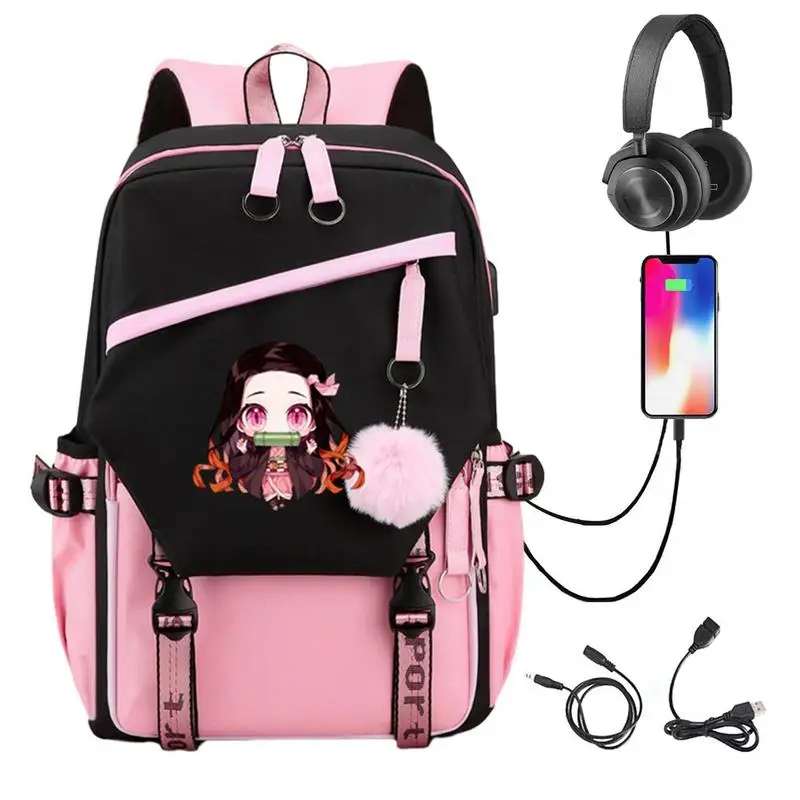 DemonSlayer Backpack Japan Anime Rucksack Girl's Schoolbag With USB Charging Port Laptop Backpack Large Capacity Daypack
DemonSlayer Backpack Japan Anime Rucksack Girl's Schoolbag With USB Charging Port Laptop Backpack Large Capacity Daypack