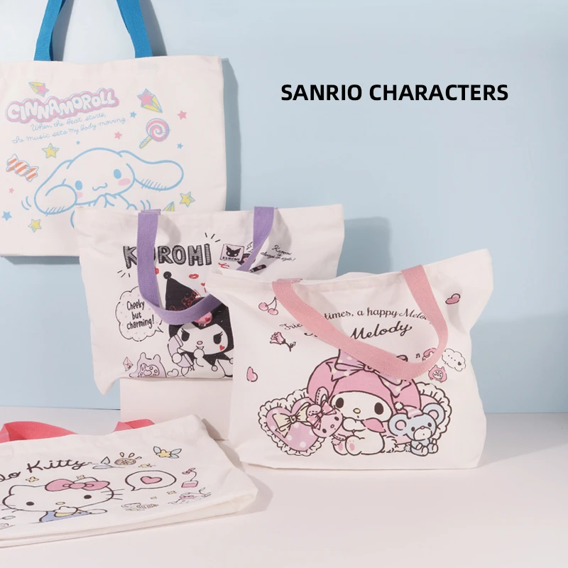Большая мультяшная Холщовая Сумка Sanrio Cinnamoroll Kuromi My Melody, милая вместительная Студенческая сумка для хранения, детский подарок
Большая мультяшная Холщовая Сумка Sanrio Cinnamoroll Kuromi My Melody, милая вместительная Студенческая сумка для хранения, детский подарок