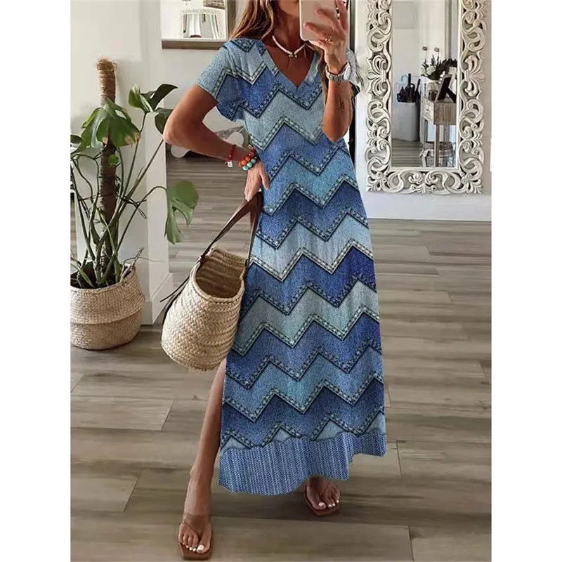 Women Summer Long Dress Vintage Print Boho Beach Dress Tunic Maxi Dress Elegant Sundress Holiday Party Club Dress Vestidos Robe
Women Summer Long Dress Vintage Print Boho Beach Dress Tunic Maxi Dress Elegant Sundress Holiday Party Club Dress Vestidos Robe