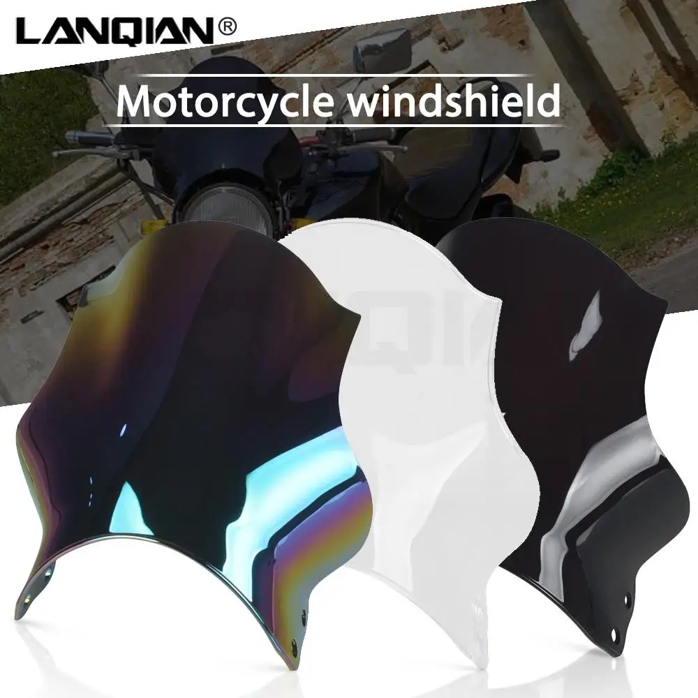 LANQIAN Windshield WindScreen Smoke Screen For Yamaha V-MAX VMax 1200 Honda CB 400 600 750 CB 900 919 250 Hornet Accessories
LANQIAN Windshield WindScreen Smoke Screen For Yamaha V-MAX VMax 1200 Honda CB 400 600 750 CB 900 919 250 Hornet Accessories