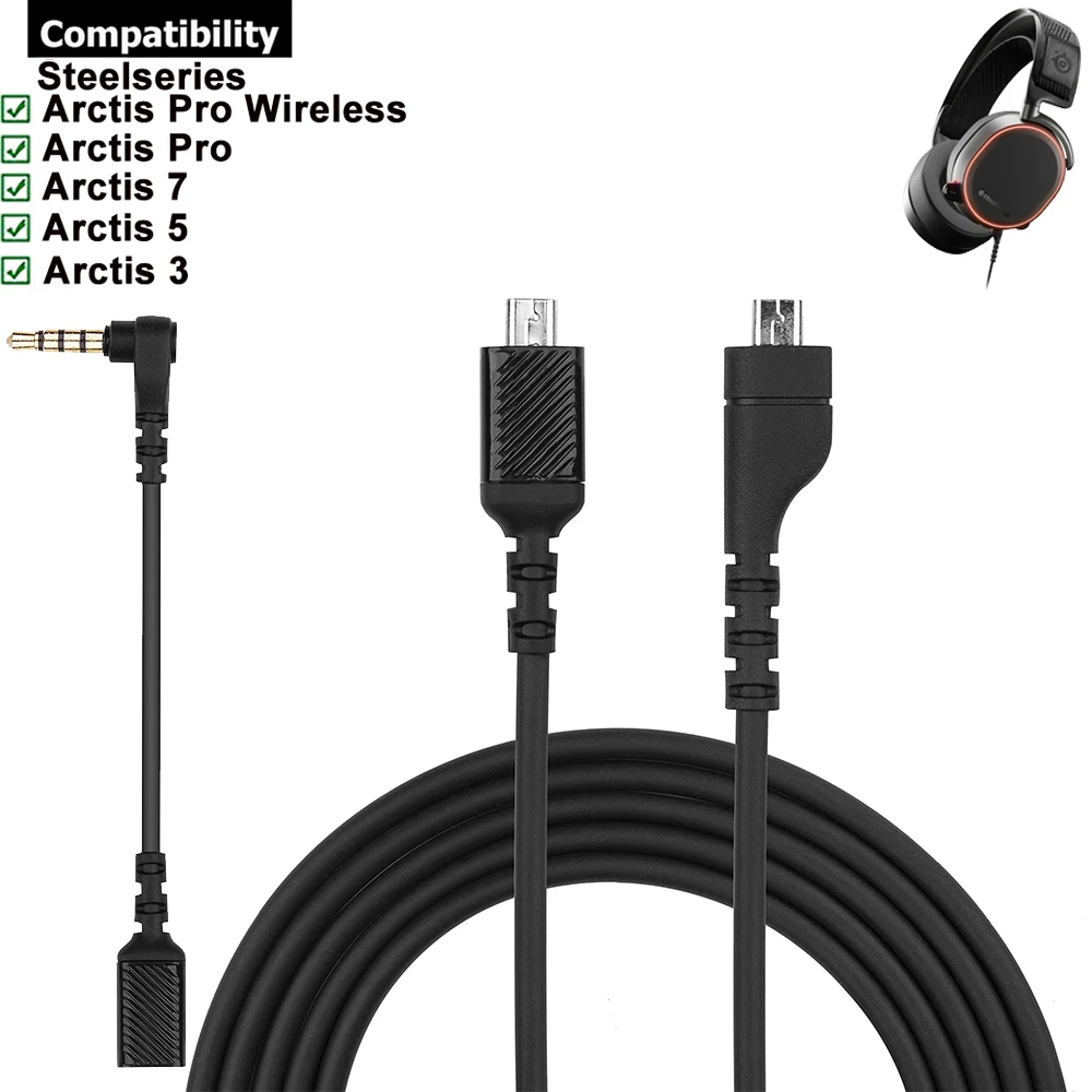 Replacement Cable GameDac Detachable Cord Supporting RGB for SteelSeries Arctis 3 5 7 Pro + Plus Wired Wireless Gaming Headsets
Replacement Cable GameDac Detachable Cord Supporting RGB for SteelSeries Arctis 3 5 7 Pro + Plus Wired Wireless Gaming Headsets