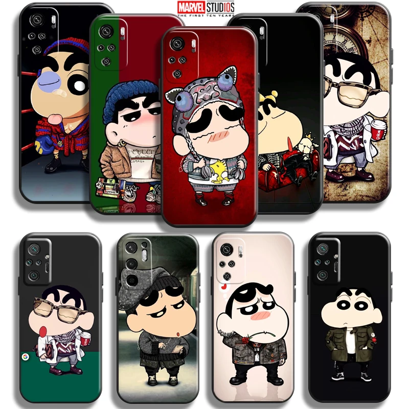Cartoon Crayon Shin-chan Phone Case For Xiaomi Redmi Note 10 10S Pro Max 5G Note 10T Soft Silicone Cover Black Back
Cartoon Crayon Shin-chan Phone Case For Xiaomi Redmi Note 10 10S Pro Max 5G Note 10T Soft Silicone Cover Black Back