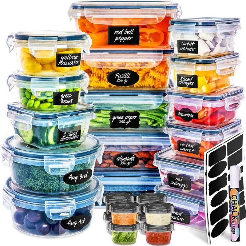 50 Piece Variety Pack Food Storage Containers with Lids - Plastic Leak- BPA-Free - Food Meal Prep Tupperware (24 Pack + marker a
50 Piece Variety Pack Food Storage Containers with Lids - Plastic Leak- BPA-Free - Food Meal Prep Tupperware (24 Pack + marker a