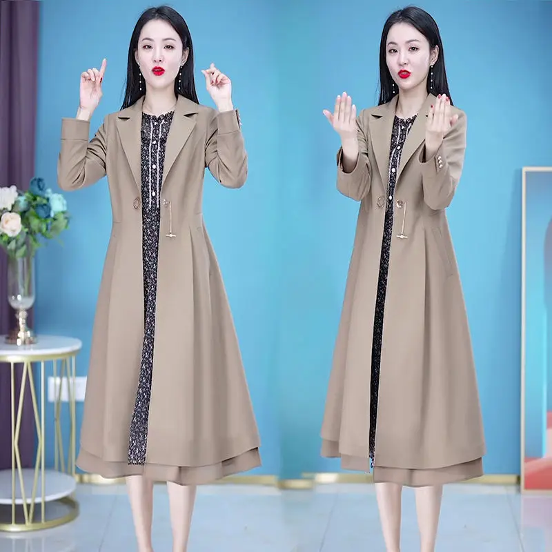 Spring Autumn New Windbreaker Women's Korean Waist Slim High-end Atmospheric Ladies Long Trench Coat for Women Clothes 4XL E240
Spring Autumn New Windbreaker Women's Korean Waist Slim High-end Atmospheric Ladies Long Trench Coat for Women Clothes 4XL E240