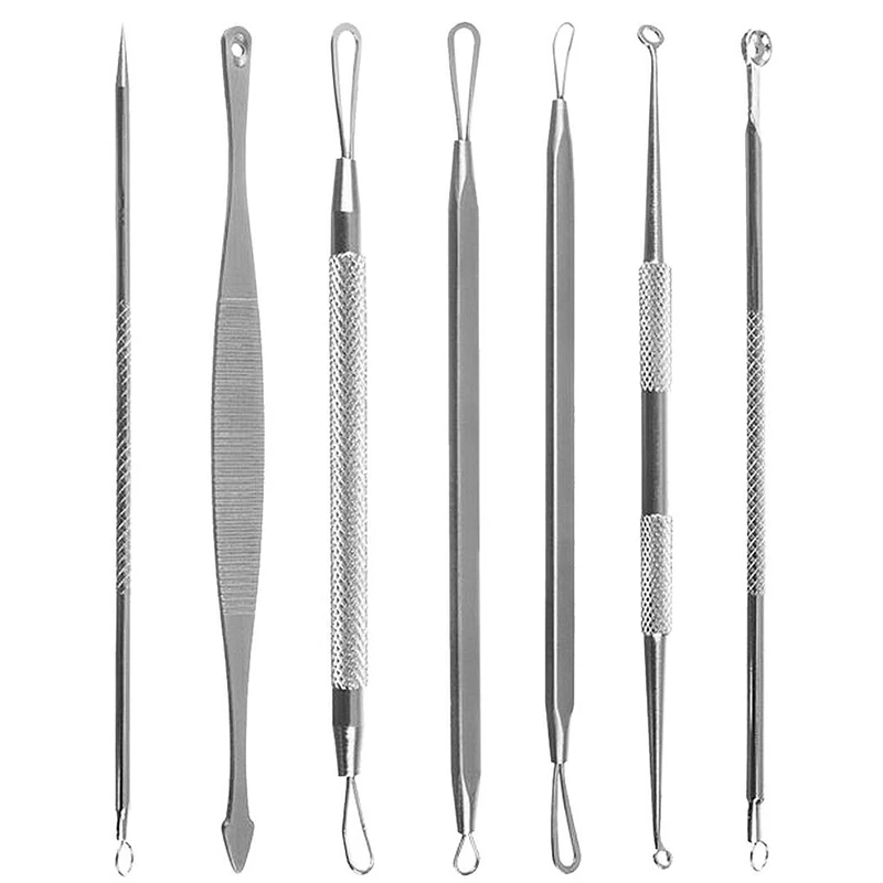 7 Pcs High Quality Acne Removal Blackhead Extractor Remover Comedone Squeezer Needles Facial Pore Cleaner Face Skin Care Tools
7 Pcs High Quality Acne Removal Blackhead Extractor Remover Comedone Squeezer Needles Facial Pore Cleaner Face Skin Care Tools