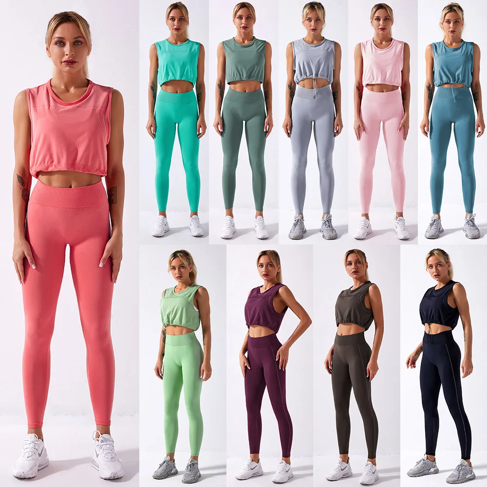 2PCS Seamless Women TrackSuits Yoga Set Workout Sportswear Gym Clothing Fitness Crop Top Vest Tank& High Waist Leggings Pants
2PCS Seamless Women TrackSuits Yoga Set Workout Sportswear Gym Clothing Fitness Crop Top Vest Tank& High Waist Leggings Pants