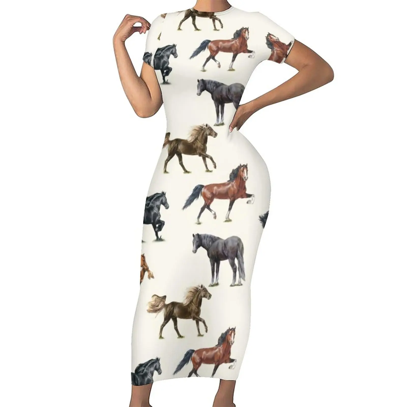 Horse Pack Bodycon Dress Ladies Cool Horses Love Cute Maxi Dresses Spring Short Sleeve Aesthetic Graphic Dress Large Size 6XL
Horse Pack Bodycon Dress Ladies Cool Horses Love Cute Maxi Dresses Spring Short Sleeve Aesthetic Graphic Dress Large Size 6XL