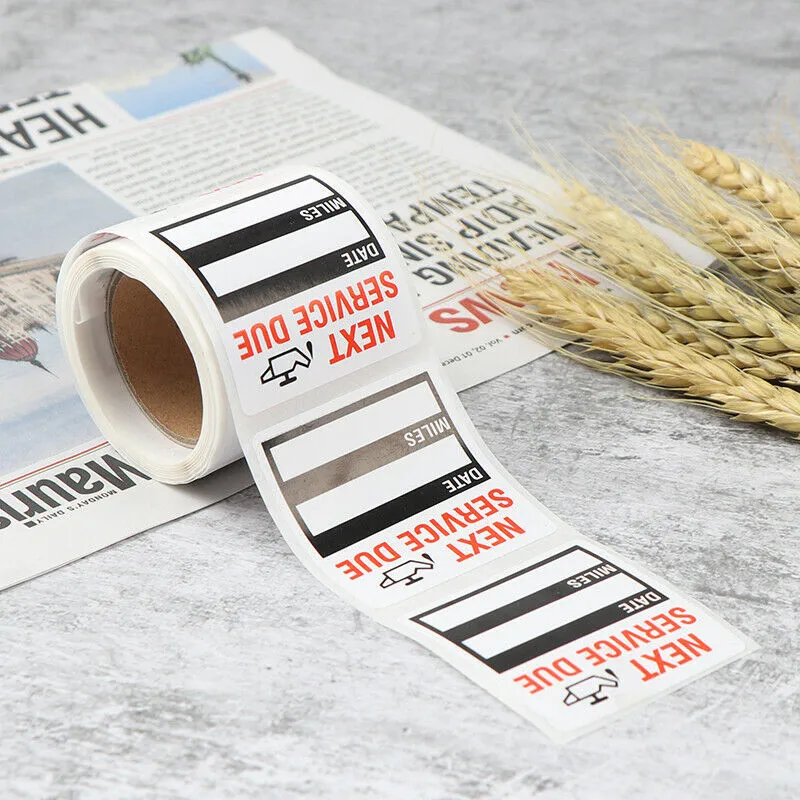 100pcs/Roll 2*2inch Car Oil Change Service Reminder Sticker Casement Stock Clear Window Lite Stickers
100pcs/Roll 2*2inch Car Oil Change Service Reminder Sticker Casement Stock Clear Window Lite Stickers