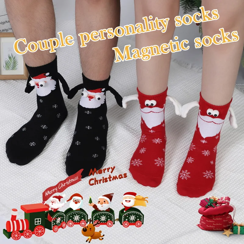 Christmas Couple Magnetic Socks With Hands Fashion Paired Funny Cute Doll Eye Handle Socks Woman Kawaii Medium Tube Sports Hose
Christmas Couple Magnetic Socks With Hands Fashion Paired Funny Cute Doll Eye Handle Socks Woman Kawaii Medium Tube Sports Hose