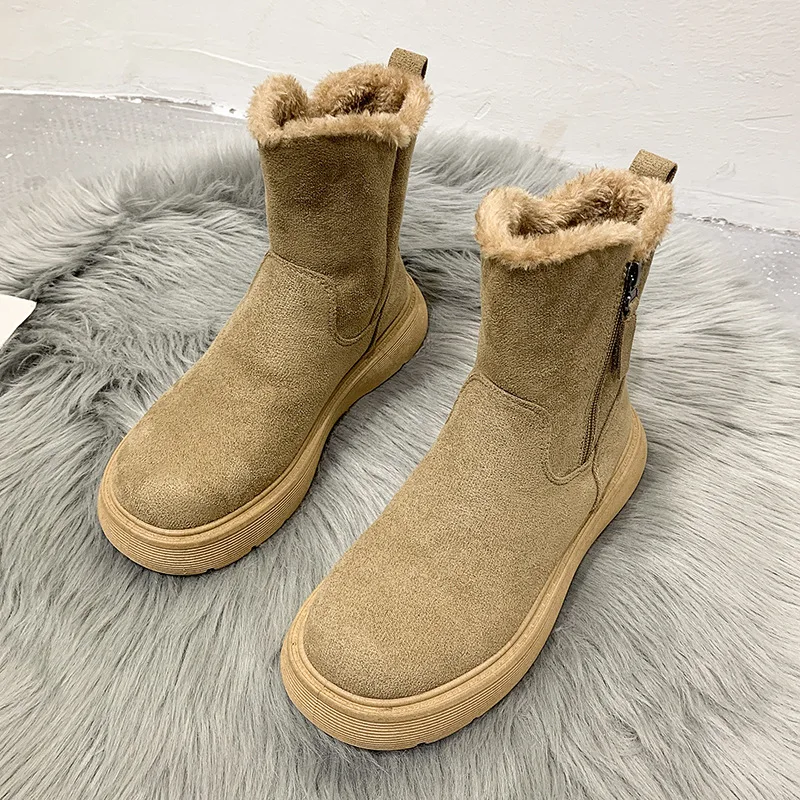 Женские зимние ботинки на молнии, с круглым носком, на низком каблуке
Женские зимние ботинки на молнии, с круглым носком, на низком каблуке