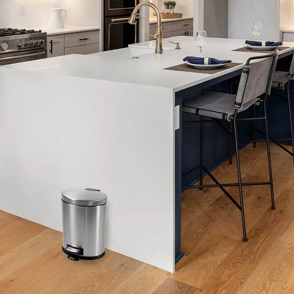 1.3 Gallon Trash Can, Oval Bathroom Trash Can, Stainless Steel,Garbage Can,Trash Can Kitchen
1.3 Gallon Trash Can, Oval Bathroom Trash Can, Stainless Steel,Garbage Can,Trash Can Kitchen