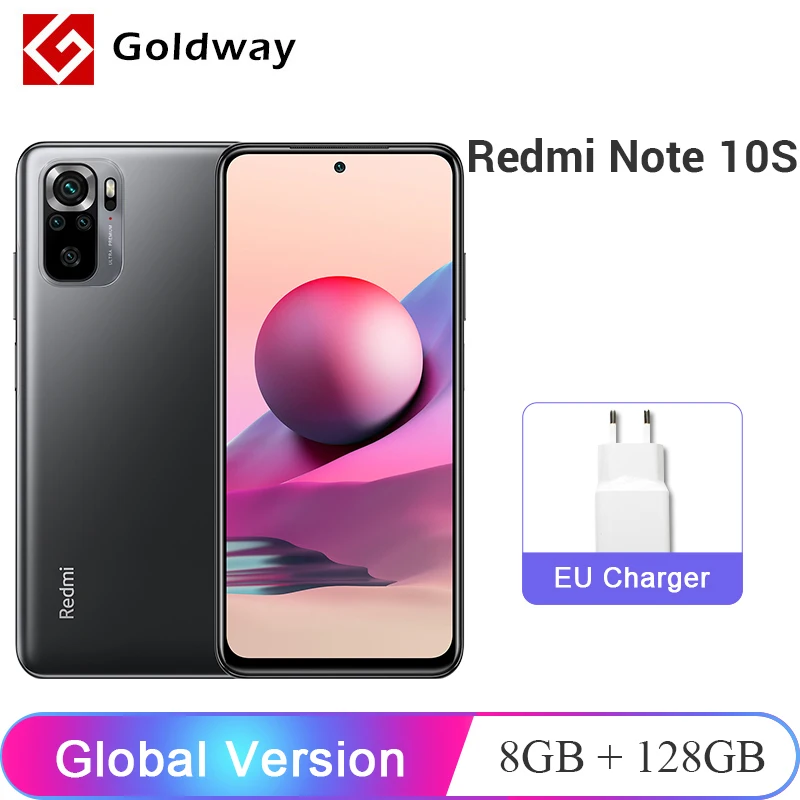 Смартфон Xiaomi Redmi Note 10 S 64 + 128 ГБ AMOLED дисплей 6 43 дюйма 33 Вт | Мобильные телефоны и