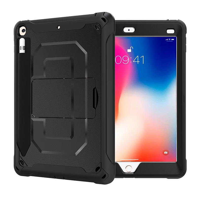 Shockproof Cover High Impact Silicone+PC Case with Kickstand and Pencil Slot for Apple iPad 9.7 2017 iPad 9.7 2018 Tablet
Shockproof Cover High Impact Silicone+PC Case with Kickstand and Pencil Slot for Apple iPad 9.7 2017 iPad 9.7 2018 Tablet