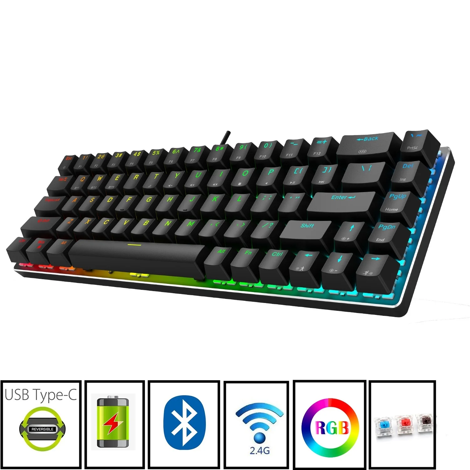 Игровая Механическая Bluetooth клавиатура, беспроводная клавиатура с Bluetooth/2,4 ГГц/USB RGB подсветкой, синий красный переключатель RU/US для телефона, ...
Игровая Механическая Bluetooth клавиатура, беспроводная клавиатура с Bluetooth/2,4 ГГц/USB RGB подсветкой, синий красный переключатель RU/US для телефона, ...