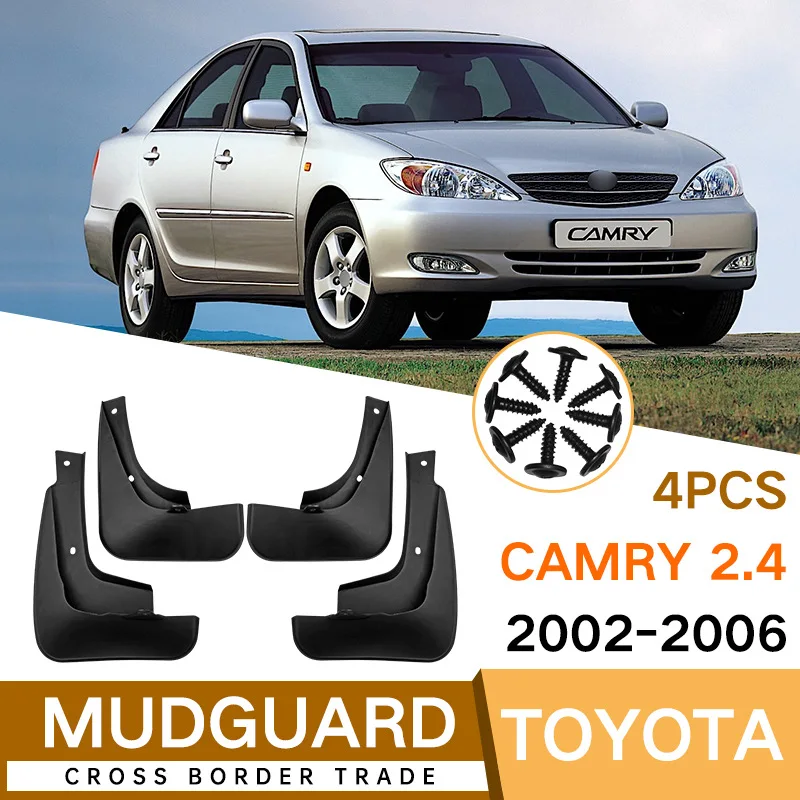 MudFlaps FOR Toyota Camry 2.4 2002-2006 CAR mudguard auto SplashGuards Fender Set Parts FrontRear Automotive Accessories 
MudFlaps FOR Toyota Camry 2.4 2002-2006 CAR mudguard auto SplashGuards Fender Set Parts FrontRear Automotive Accessories