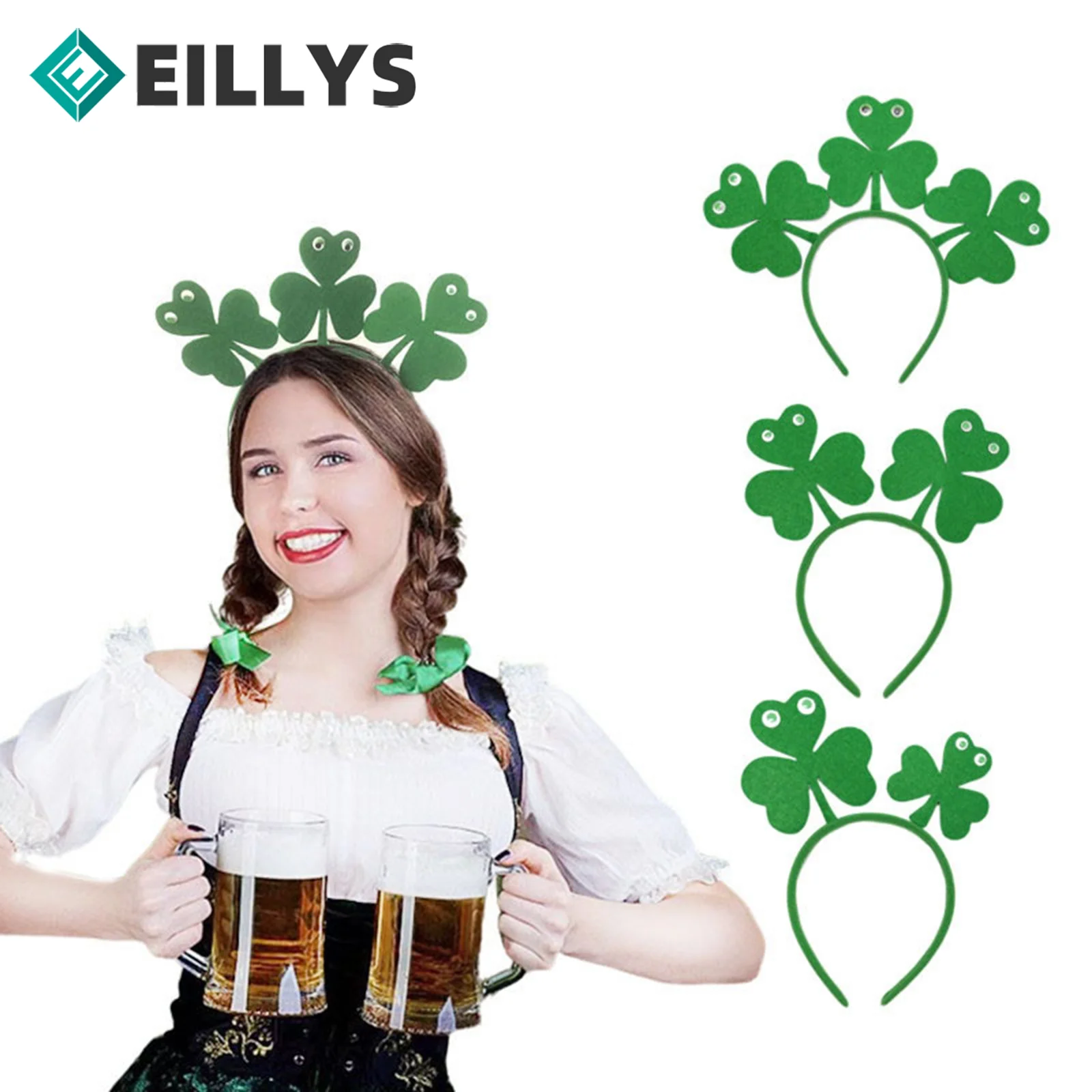 St Patricks Day Decorations Headband Lucky Irish Shamrock Clover Headwear Headband St Patrick's Day Clover Hat Holiday Accessory
St Patricks Day Decorations Headband Lucky Irish Shamrock Clover Headwear Headband St Patrick's Day Clover Hat Holiday Accessory