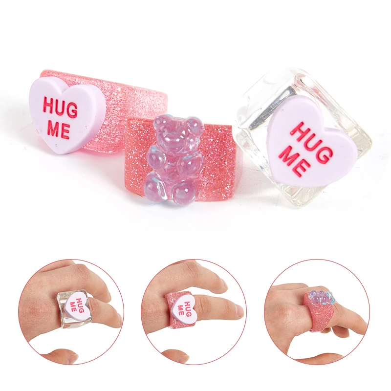 Fashion Retro Color Jewelry Cut Punk Acrylic Boho Square Rings For Women Bear Vintage Women's Ring Gothic Accessories
Fashion Retro Color Jewelry Cut Punk Acrylic Boho Square Rings For Women Bear Vintage Women's Ring Gothic Accessories