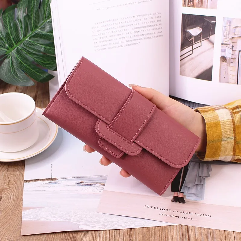 Female Solid Color New Thin Phone Pink Storage Bag PU Leather Women Wallets Luxury Long Hasp Fold-over Pattern Coin Card Purses
Female Solid Color New Thin Phone Pink Storage Bag PU Leather Women Wallets Luxury Long Hasp Fold-over Pattern Coin Card Purses