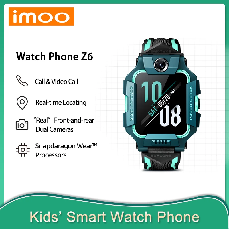 Imoo Watch Phone Z6, 4G Детские Смарт-часы с двойной камерой, видеозвонки, Детский GPS-трекер с определением местоположения в реальном времени
Imoo Watch Phone Z6, 4G Детские Смарт-часы с двойной камерой, видеозвонки, Детский GPS-трекер с определением местоположения в реальном времени