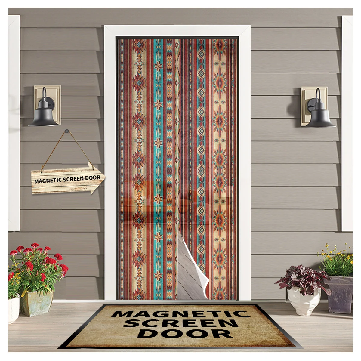 Bohemian Art Geometric Graphics Magnetic Screen Door Curtain Living Room Bedroom Kitchen Anti-mosquito Window Screen
Bohemian Art Geometric Graphics Magnetic Screen Door Curtain Living Room Bedroom Kitchen Anti-mosquito Window Screen