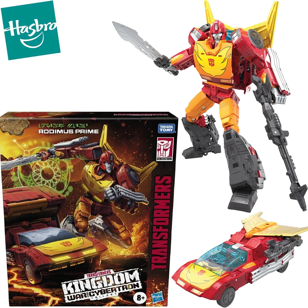 

In Stock Hasbro Transformers War for Cybertron: Kingdom Wfc-K29 Rodimus Prime Leader Class Action Figure Model Toys Gifts