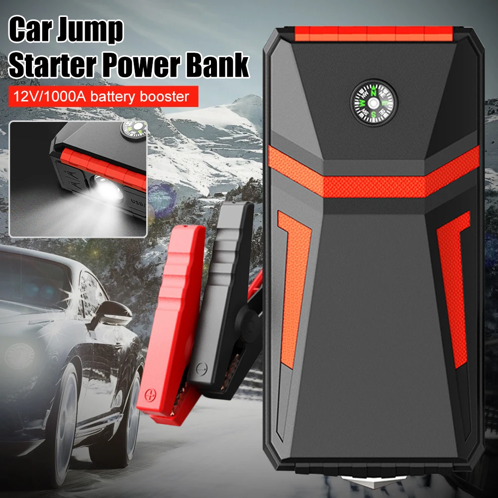 1000A Car Jump Starter 12V Portable Battery Jump Starter Power Bank 30000mAh Emergency Battery Booster for 1.8L/4.0L/6.0L Cars
1000A Car Jump Starter 12V Portable Battery Jump Starter Power Bank 30000mAh Emergency Battery Booster for 1.8L/4.0L/6.0L Cars
