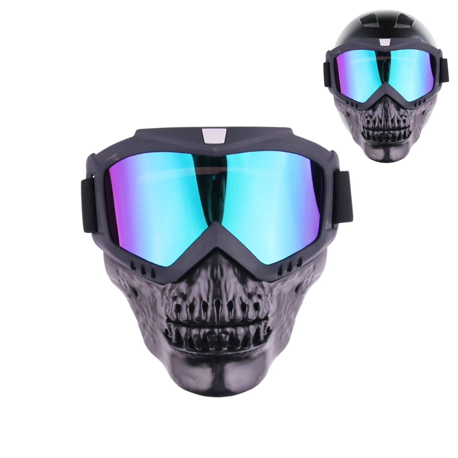 Motorcycle Goggles Face Shield Stylish Skull Goggles Face Shield Detachable Goggles For Motorcycle Accessories Suitable For
Motorcycle Goggles Face Shield Stylish Skull Goggles Face Shield Detachable Goggles For Motorcycle Accessories Suitable For