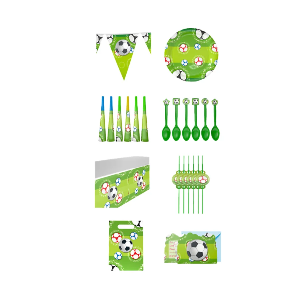 Soccer Theme Party Green Joyful Decorations with Napkins Knifes Gift Bags for Kids Children
Soccer Theme Party Green Joyful Decorations with Napkins Knifes Gift Bags for Kids Children