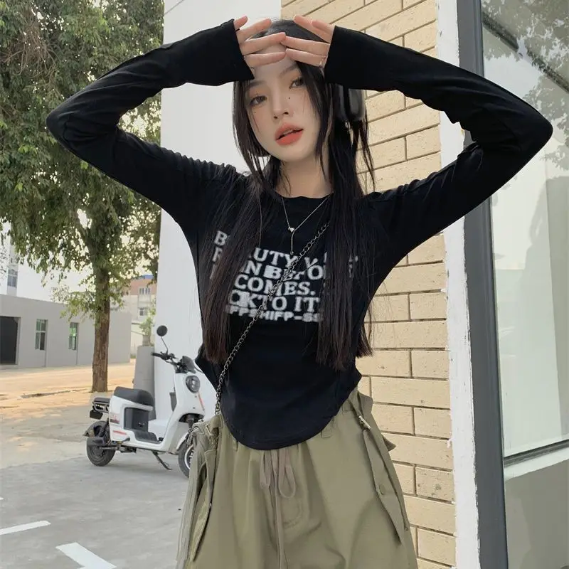 Deeptown Harajuku Fashion Y2k Streetwear Tshirt Asymmetric Hippie Long Sleeve Tees Crop Tops Aesthetic Black T-shirt Female Slim
Deeptown Harajuku Fashion Y2k Streetwear Tshirt Asymmetric Hippie Long Sleeve Tees Crop Tops Aesthetic Black T-shirt Female Slim