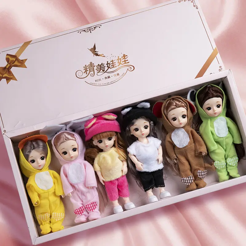 6/шт мини 16 см BJD куклы 1/12 Модный комплект принцессы для девочек 13 суставов подвижные 3D глаза девушки одеваются игрушки Детские праздничные п...
6/шт мини 16 см BJD куклы 1/12 Модный комплект принцессы для девочек 13 суставов подвижные 3D глаза девушки одеваются игрушки Детские праздничные п...