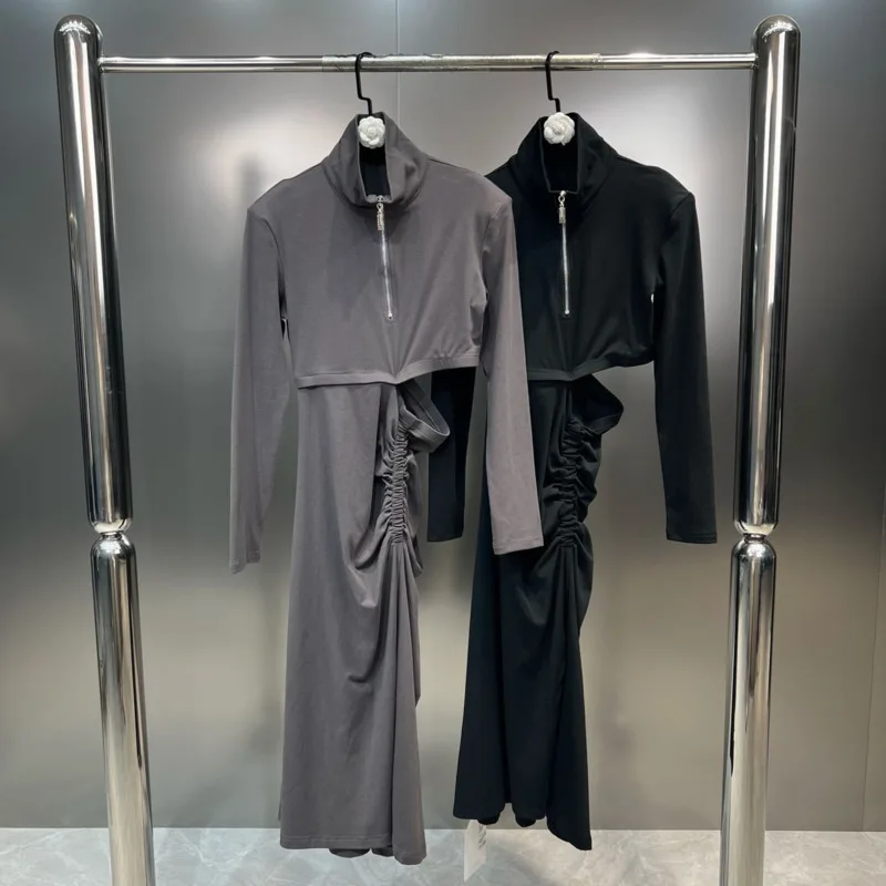 BORVEMAYS 2023 Spring Summer New Fashion Trend Stand Collar Long Sleeve High Waist Hollow Out Solid Color Dress Women WZ622
BORVEMAYS 2023 Spring Summer New Fashion Trend Stand Collar Long Sleeve High Waist Hollow Out Solid Color Dress Women WZ622