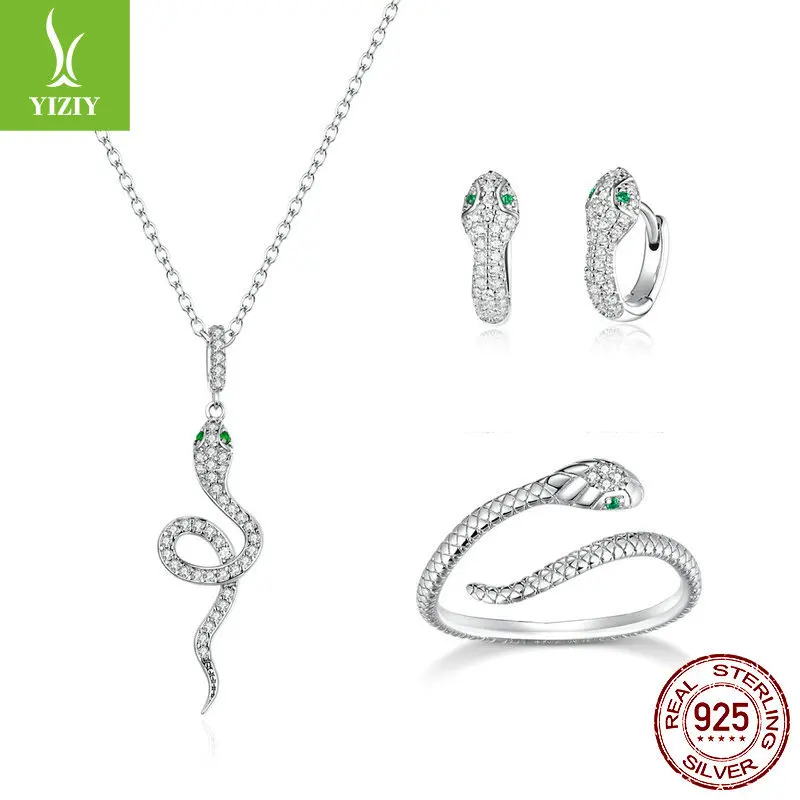 Original 925 Sterling Silver Jewelry Sets for Women Necklace Ring Earrings Bracelet Snake Silver 925 Real 100% Luxury Jewelry
Original 925 Sterling Silver Jewelry Sets for Women Necklace Ring Earrings Bracelet Snake Silver 925 Real 100% Luxury Jewelry