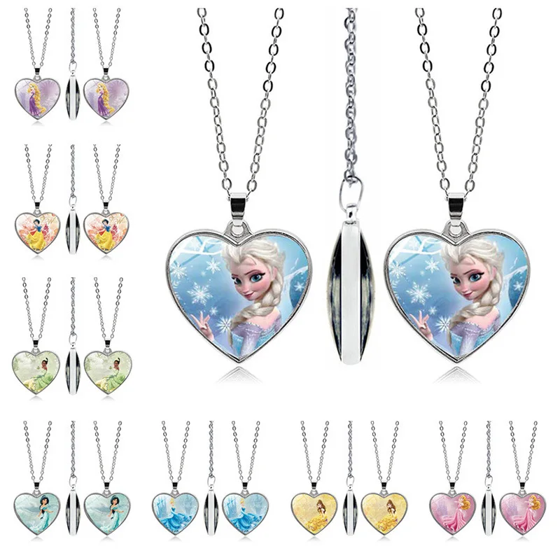 Disney Frozen Necklace Anime Chrildren's Cartoon Elsa Princess Anna Heart Shaped Figure Pendant Girl Accessories Kids Party Gift
Disney Frozen Necklace Anime Chrildren's Cartoon Elsa Princess Anna Heart Shaped Figure Pendant Girl Accessories Kids Party Gift