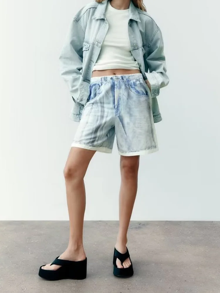 New Fashion Simple High Quality Vintage Linen Blend Casual High Waist Stretch Waist Denim Print Casual Women's Shorts
New Fashion Simple High Quality Vintage Linen Blend Casual High Waist Stretch Waist Denim Print Casual Women's Shorts