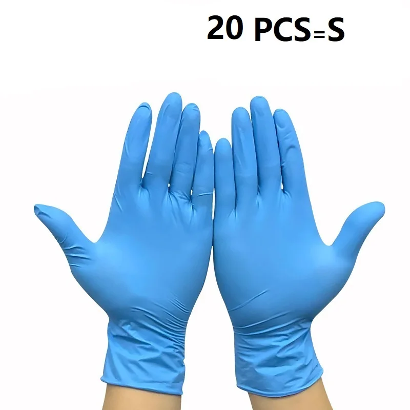 20pcs Nitrile Gloves S/M/L Disposable Blue Protective Gloves For Home Cleaning Inspection Food Industry Chemical Industry
20pcs Nitrile Gloves S/M/L Disposable Blue Protective Gloves For Home Cleaning Inspection Food Industry Chemical Industry