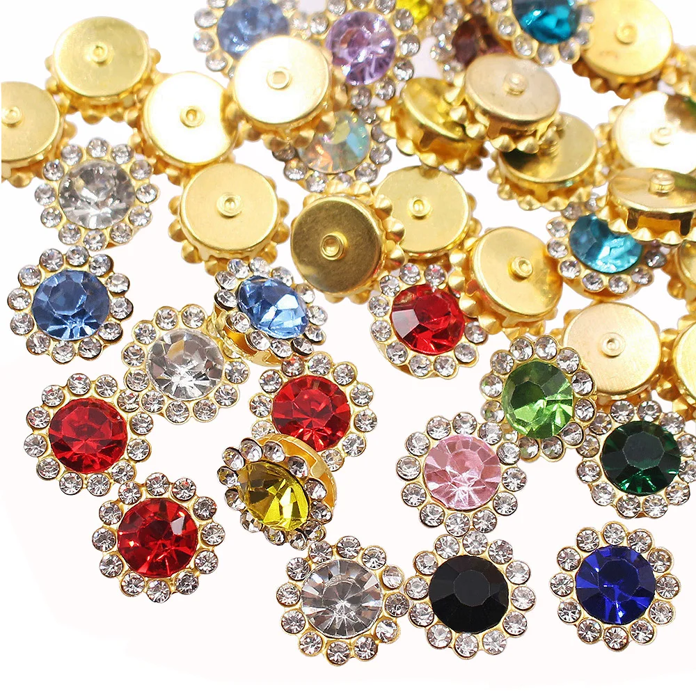 Claw Rhinestones Button 8mm-12mm Gold Base Flatback Glitter Crystals Beads Sew On Rhinestone for Clothes DIY Sewing Accessories
Claw Rhinestones Button 8mm-12mm Gold Base Flatback Glitter Crystals Beads Sew On Rhinestone for Clothes DIY Sewing Accessories