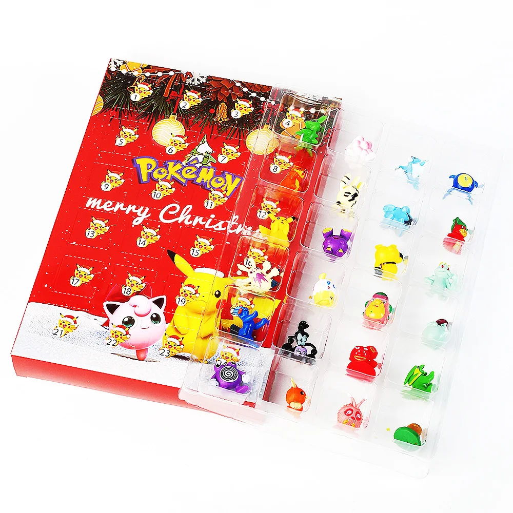 24 шт./компл., Pokemon Christmas 2022, календарь для прибытия, фигурка, игрушки, кавайная модель Пикачу, фигурки, детские игрушки, подарок покемону
24 шт./компл., Pokemon Christmas 2022, календарь для прибытия, фигурка, игрушки, кавайная модель Пикачу, фигурки, детские игрушки, подарок покемону