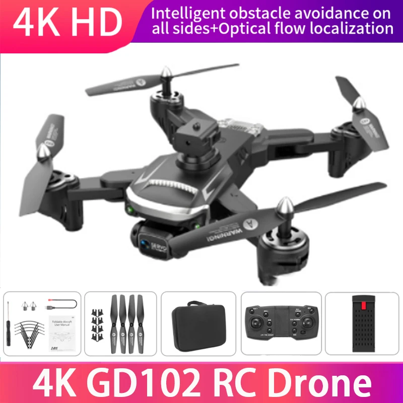 Радиоуправляемый Дрон GD102 4K Профессиональный с широкоугольной HD-камерой 1080P складной Радиоуправляемый вертолет Wi-Fi FPV высота Удержание одно...
Радиоуправляемый Дрон GD102 4K Профессиональный с широкоугольной HD-камерой 1080P складной Радиоуправляемый вертолет Wi-Fi FPV высота Удержание одно...