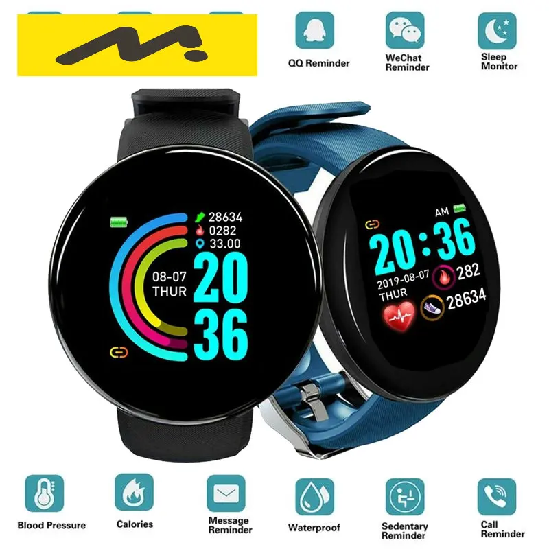 D18 Smart Watch Men Blood Pressure Waterproof Smartwatch Women Heart Rate Monitor Fitness Tracker Watch Sport For Android IOS
D18 Smart Watch Men Blood Pressure Waterproof Smartwatch Women Heart Rate Monitor Fitness Tracker Watch Sport For Android IOS