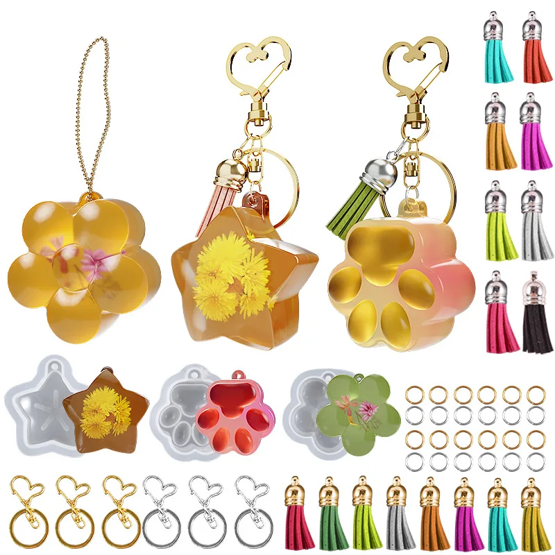 Semi 3D Cat Claw Pentagram Flower Shape Ornaments Silicone Mold Cartoon Cute Style DIY Gift Pendants Keychain Epoxy Resin Mold
Semi 3D Cat Claw Pentagram Flower Shape Ornaments Silicone Mold Cartoon Cute Style DIY Gift Pendants Keychain Epoxy Resin Mold