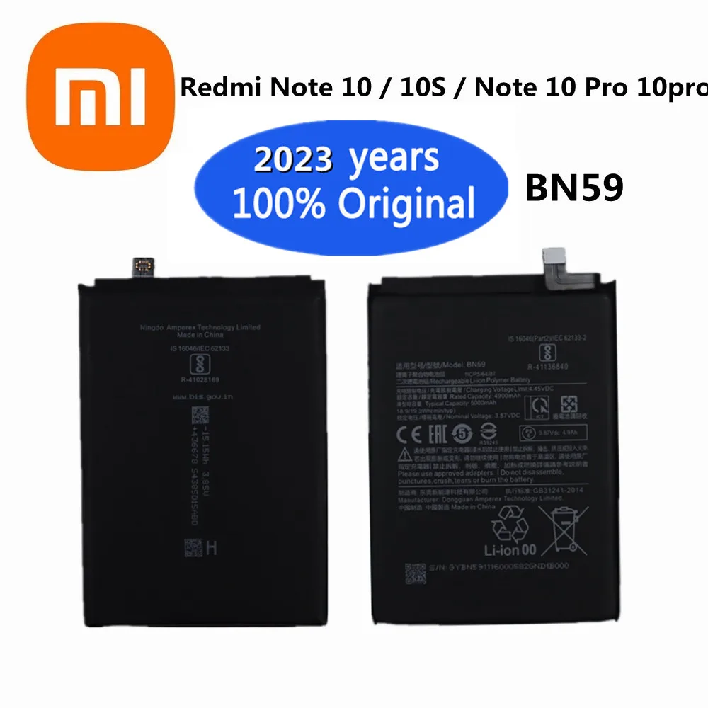 Новый 100% Оригинальный аккумулятор высокого качества BN59 для Xiaomi Redmi Note 10 / 10S / Note 10 Pro 10pro 5000 мАч батарея для телефона батареи
Новый 100% Оригинальный аккумулятор высокого качества BN59 для Xiaomi Redmi Note 10 / 10S / Note 10 Pro 10pro 5000 мАч батарея для телефона батареи