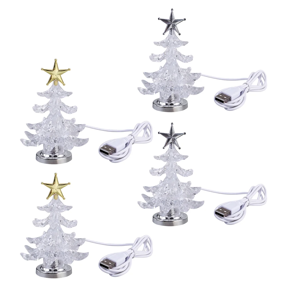 Christmas Tree Light Decoration Acrylic Decorations Mini Glass Lamp Desk Lights Usb Optic Fiber Ornaments Desktop Night
Christmas Tree Light Decoration Acrylic Decorations Mini Glass Lamp Desk Lights Usb Optic Fiber Ornaments Desktop Night