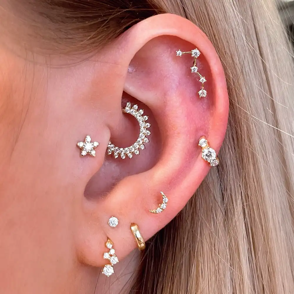 1PC Ear Piercing Earrings for Women Star Ear Tragus Helix Piercing Body Accessories Small Zircon Jewelry Gift Free Shipping
1PC Ear Piercing Earrings for Women Star Ear Tragus Helix Piercing Body Accessories Small Zircon Jewelry Gift Free Shipping