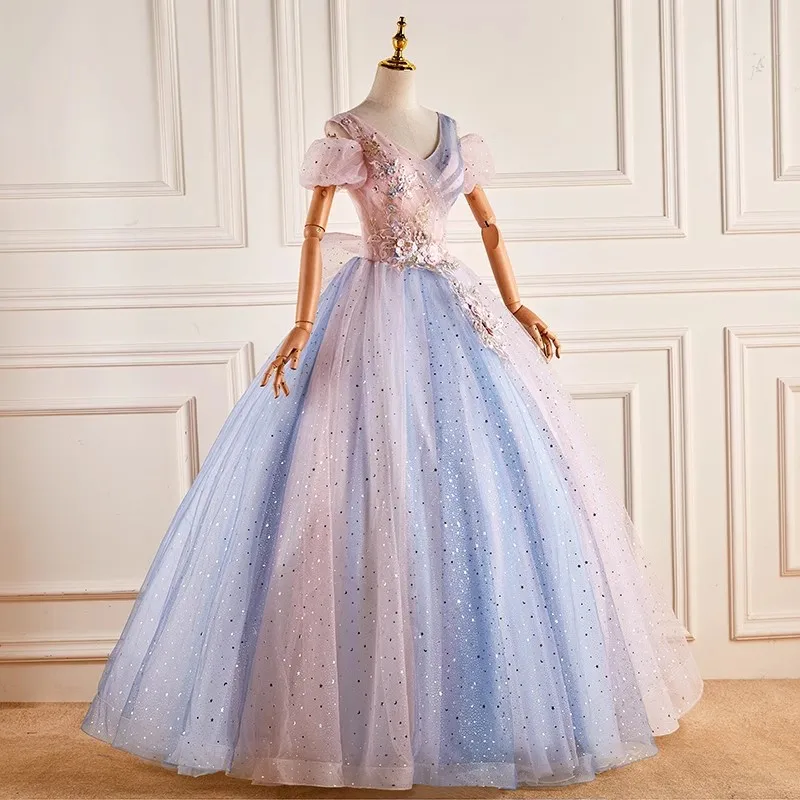 Ashely Alsa Fashion Women Party Dresses V Neck Short Sleeve Bow Vestido 15 Anos 16 Girl Prom Occasion Gowns First Communion Wear 
Ashely Alsa Fashion Women Party Dresses V Neck Short Sleeve Bow Vestido 15 Anos 16 Girl Prom Occasion Gowns First Communion Wear