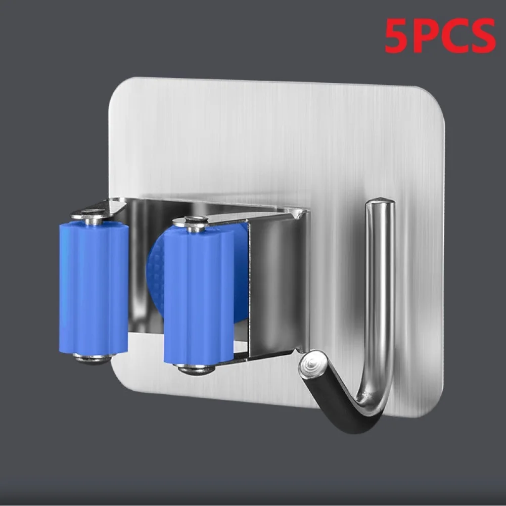 304 Stainless SteelWall Mounted Mop Broom Holder Adhesive Multi-Purpose Hooks Broom Hanger Kitchen Bathroom Accessorie Hook Rack
304 Stainless SteelWall Mounted Mop Broom Holder Adhesive Multi-Purpose Hooks Broom Hanger Kitchen Bathroom Accessorie Hook Rack