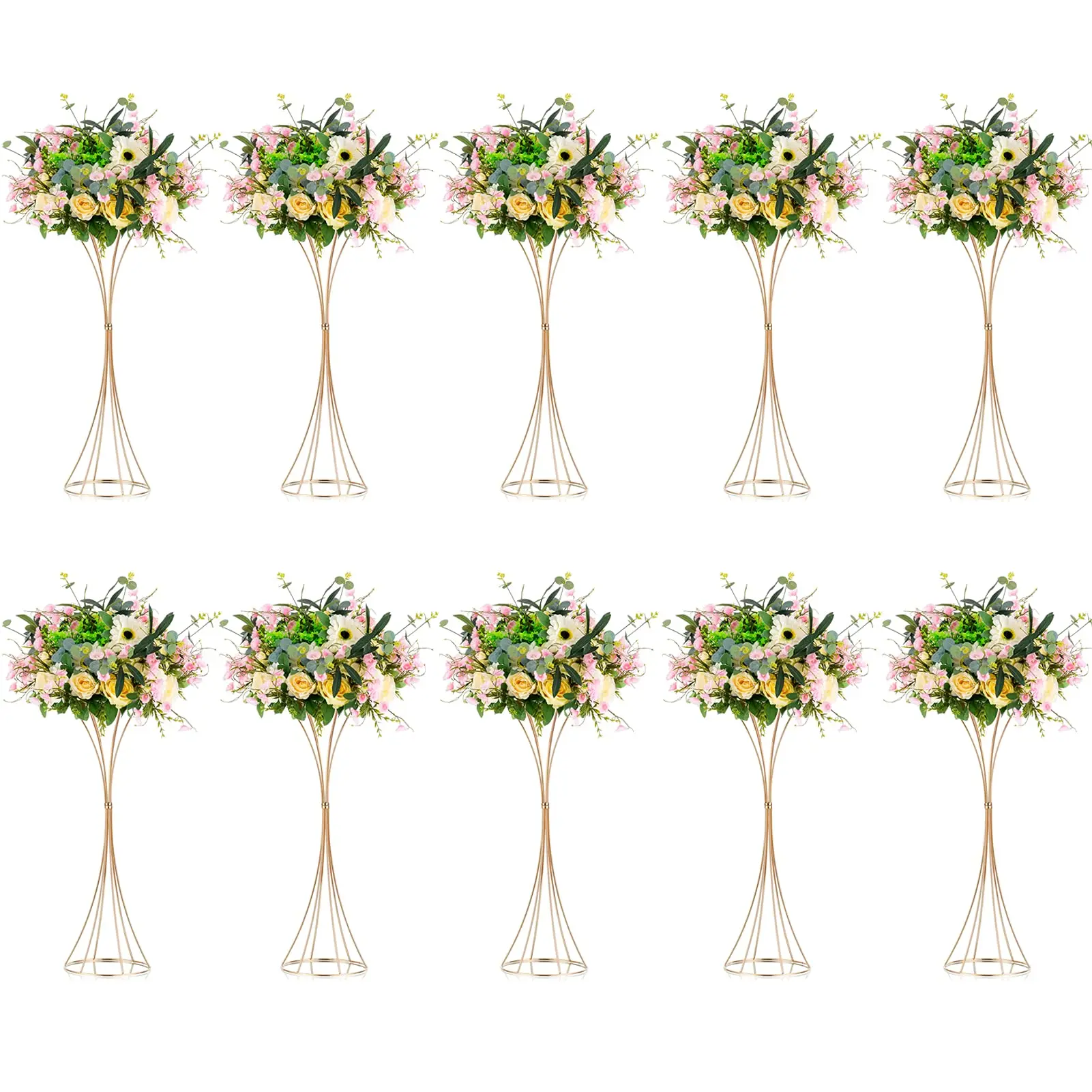 10 Pcs Metal Flower Trumpet Vase 80cm Tall Gold Vase, Wedding Centerpieces for Tables, Artificial Arrangement Flower Stand for
10 Pcs Metal Flower Trumpet Vase 80cm Tall Gold Vase, Wedding Centerpieces for Tables, Artificial Arrangement Flower Stand for