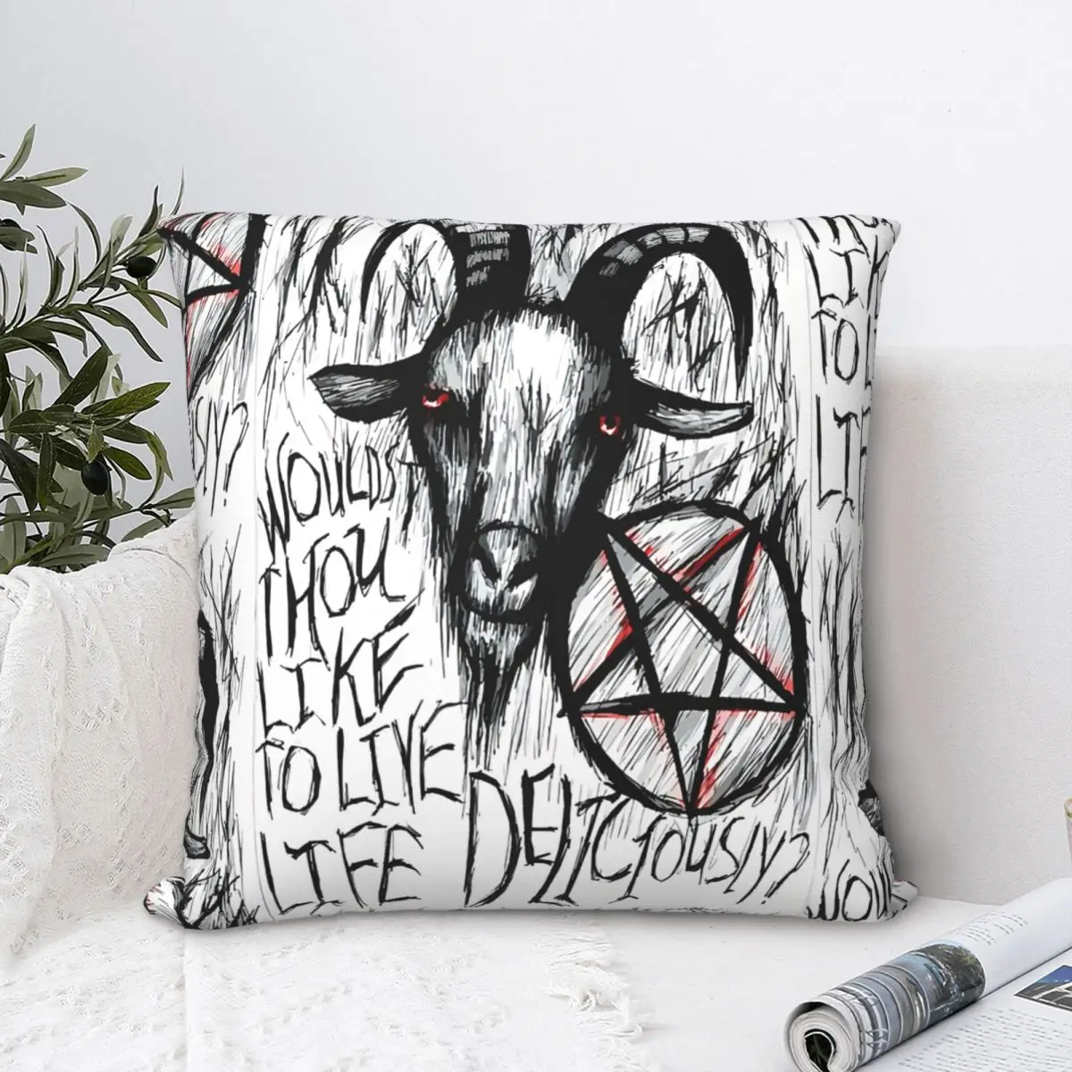 Черный Phillip The Witch Live Life, восхитительно бросающаяся Подушка, чехол Baphomet, художественные короткие наволочки для дома, декоративный рюкзак
Черный Phillip The Witch Live Life, восхитительно бросающаяся Подушка, чехол Baphomet, художественные короткие наволочки для дома, декоративный рюкзак