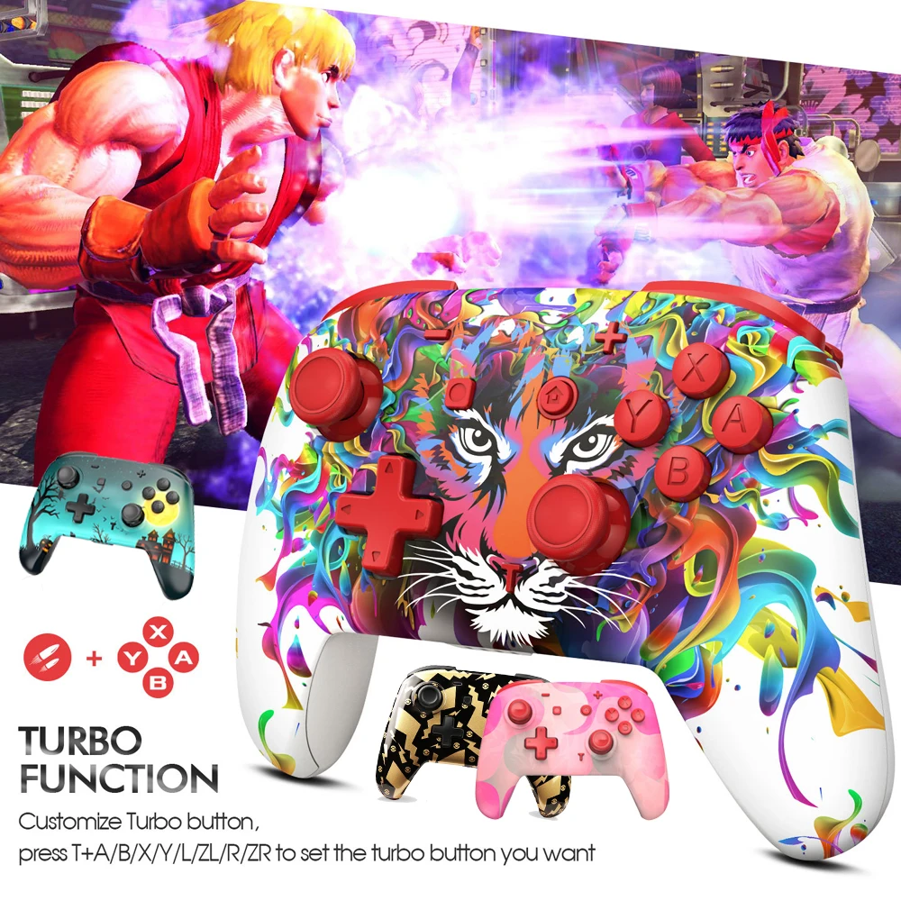 

Switch Pro Controller for Switch/Switch Lite/OLED Wireless Remote Gamepad Joystick with Turbo Dual Vibration Motion Wake up