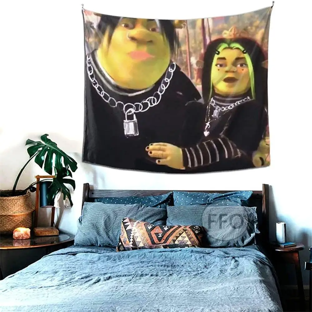 Funny Shrek Tapestry Wall Hanging Kawaii Room Decor Anime Tapestries Blanket Shrek And Egirl Fiona Boho Bedroom Decoration
Funny Shrek Tapestry Wall Hanging Kawaii Room Decor Anime Tapestries Blanket Shrek And Egirl Fiona Boho Bedroom Decoration