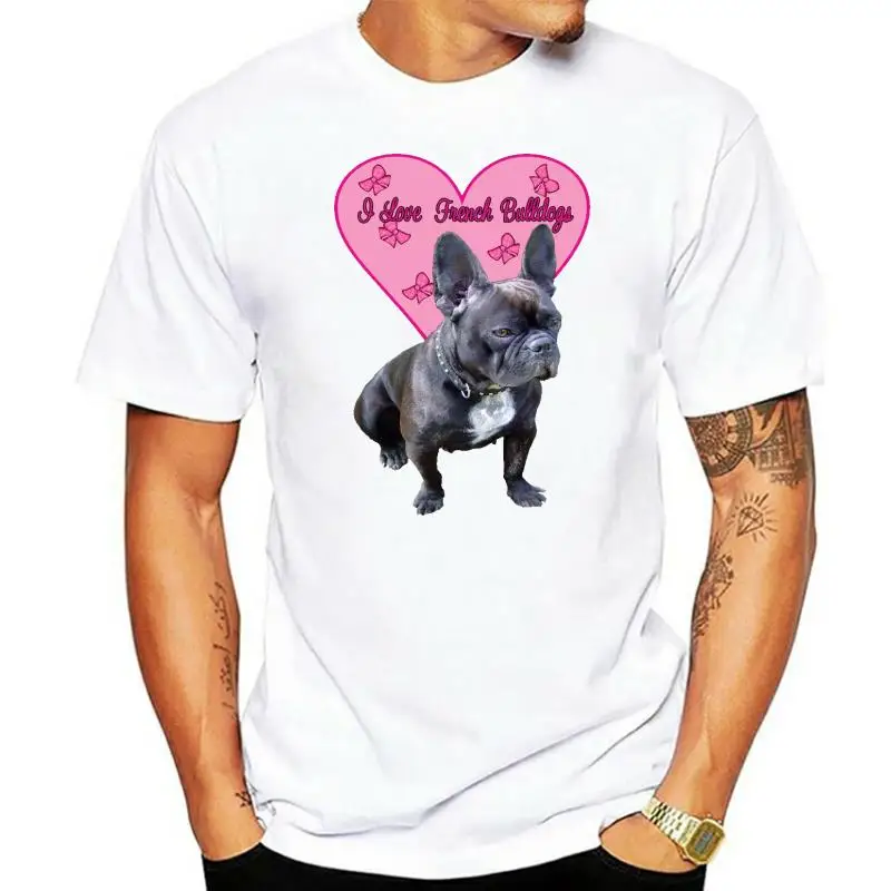 Title: I Love French Bulldogs T shirt classic round neck short sleeved choice of sizes and colours men t shirt
Title: I Love French Bulldogs T shirt classic round neck short sleeved choice of sizes and colours men t shirt
